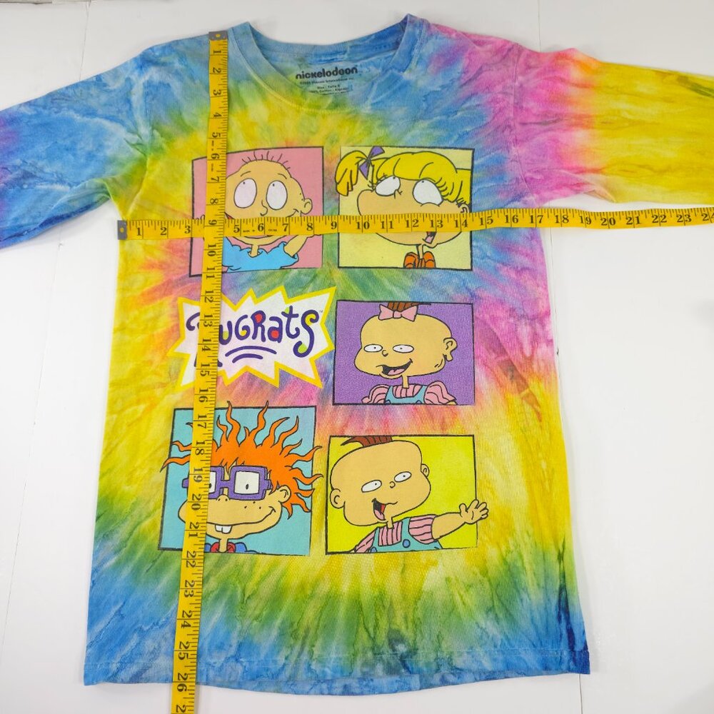 NICKELODEON RUGRATS MULTICOLOR TIE-DYE LONG SLEEVE SHIRT MEN'S SIZE SMALL IN GUC - Picture 7 of 8